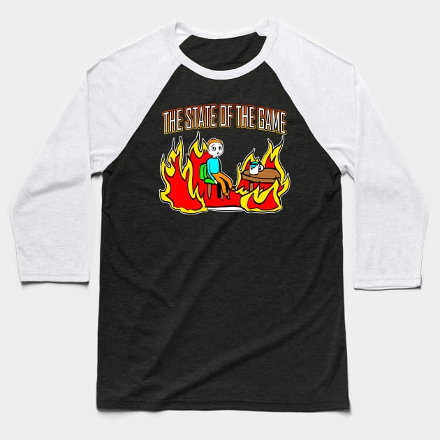 The State Of The Game Baseball T-Shirt by Shawnsonart